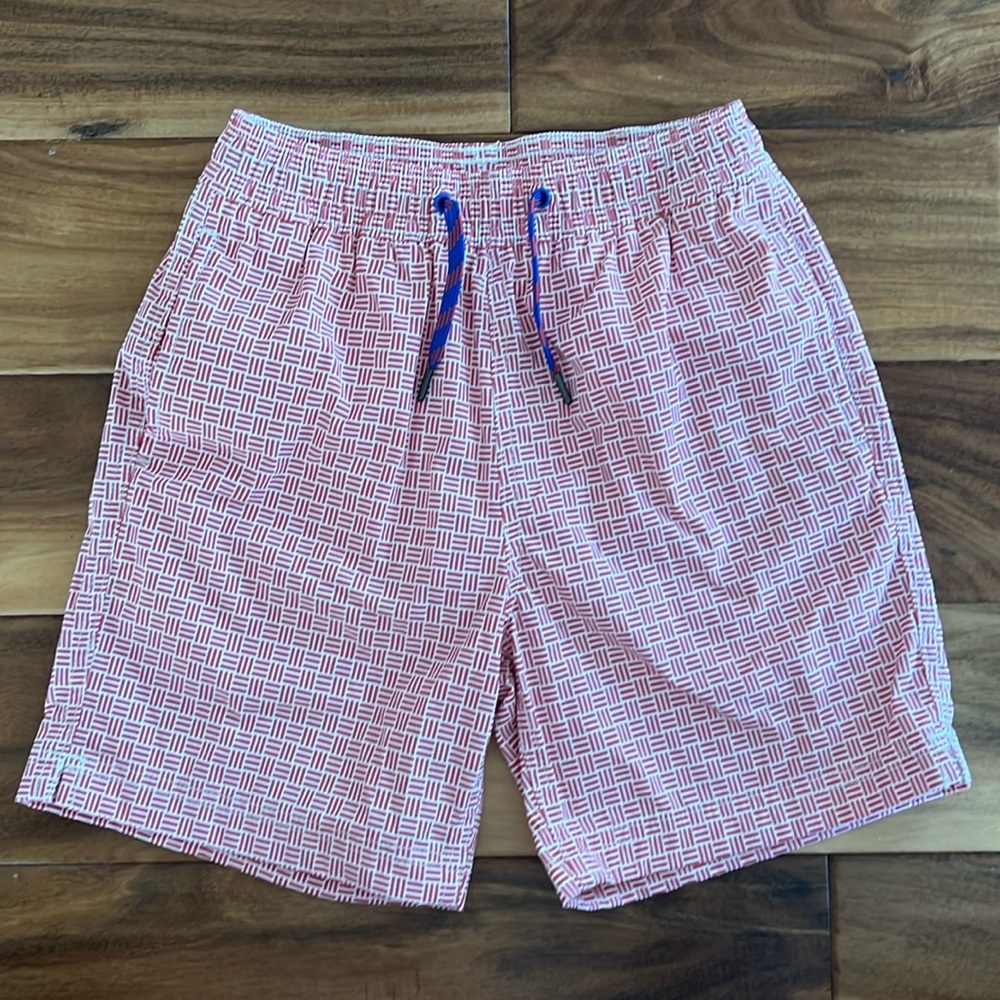J.Crew Crewcuts Swim Trunks. Boys size 8. Red and white.